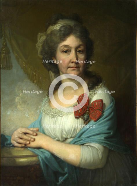Portrait of baroness Varvara Vasilyeva, 1800. Artist: Borovikovsky, Vladimir Lukich (1757-1825)