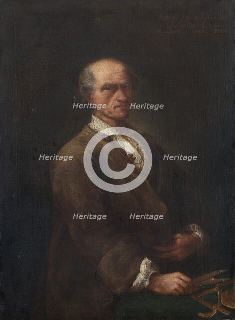 Portrait of Bartolomeo Ferracina (1692-1777) , ca 1770. Creator: Longhi, Alessandro (1733-1813).