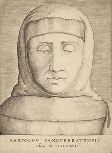 Portrait of Bartolus de Saxoferrato (1313-1357). Creator: Vico, Enea (1523-1567)