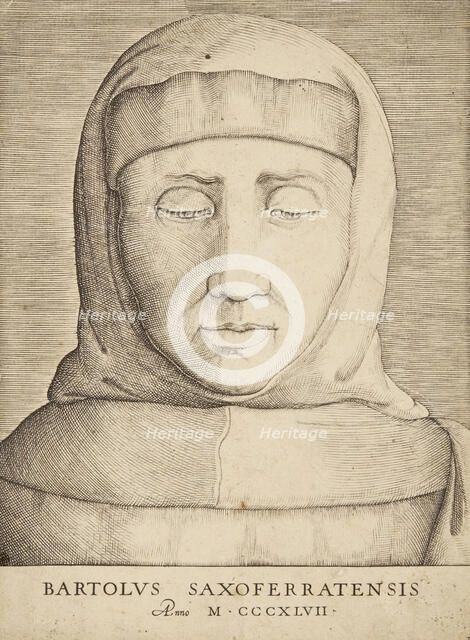 Portrait of Bartolus de Saxoferrato (1313-1357). Creator: Vico, Enea (1523-1567).