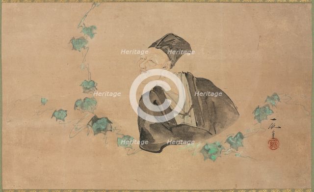 Portrait of Basho, 1700s. Creator: Ichijun (Japanese, active 1700s).