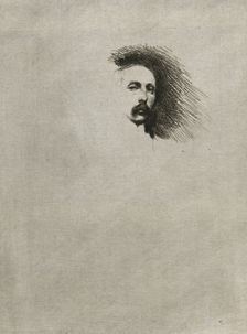 Portrait of Basil Gotto (Black and White Version), 1901. Creator: Theodore Roussel