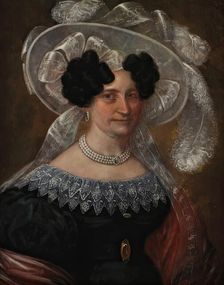 Portrait of B.C. Rettig, b. Jaderholm, (c1820s). Creator: Carl Peter Lehmann