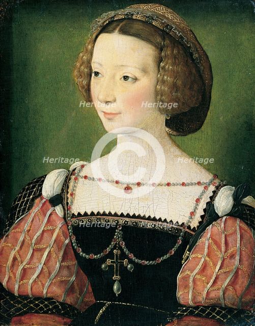 Portrait of Beatrix Pacheco, Countess of Montbel and Entremonts, c1550. Creator: François Clouet circle.