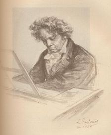 Portrait of Beethoven 1920. Artist: Leonid Osipovich Pasternak