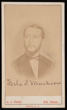 Portrait of Bela P. Mackoon (1840-1899), Circa 1870s. Creator: Purdy & Frear