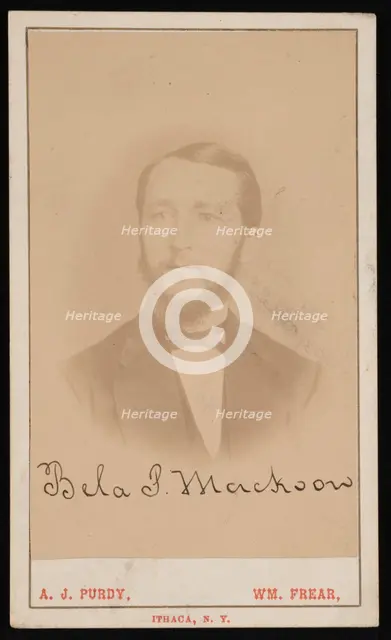 Portrait of Bela P. Mackoon (1840-1899), Circa 1870s. Creator: Purdy & Frear.