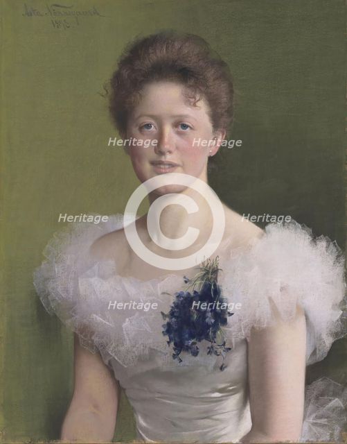 Portrait of Benedikte Sophie Kaltenborn, 1898. Creator: Asta Norregaard.