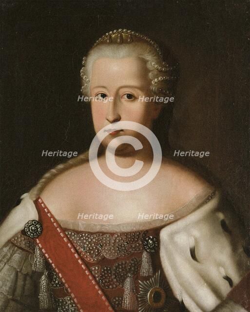 Portrait of Benigna Gottlieb von Biron (1703-1782), Duchess of Courtland, 2nd Half of 18th cen. Creator: Anonymous.