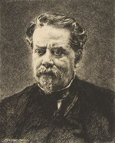 Portrait of Benjamin Fillon, 1876. Creator: Felix Bracquemond
