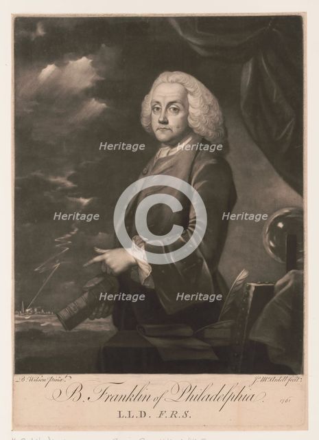 Portrait of Benjamin Franklin , 1761.
