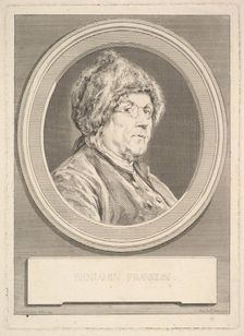 Portrait of Benjamin Franklin, 1777. Creator: Augustin de Saint-Aubin