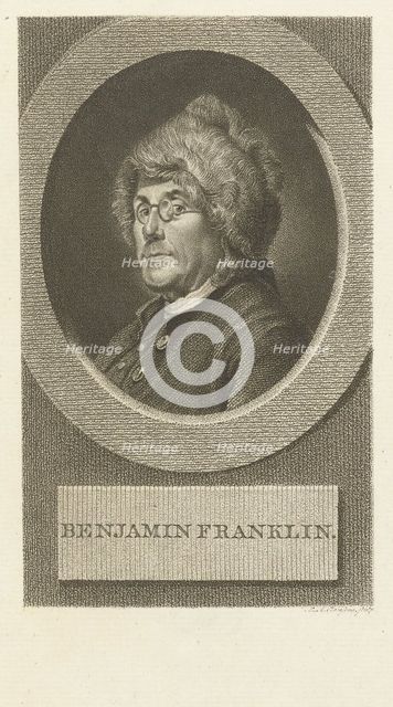 Portrait of Benjamin Franklin , 1790s.