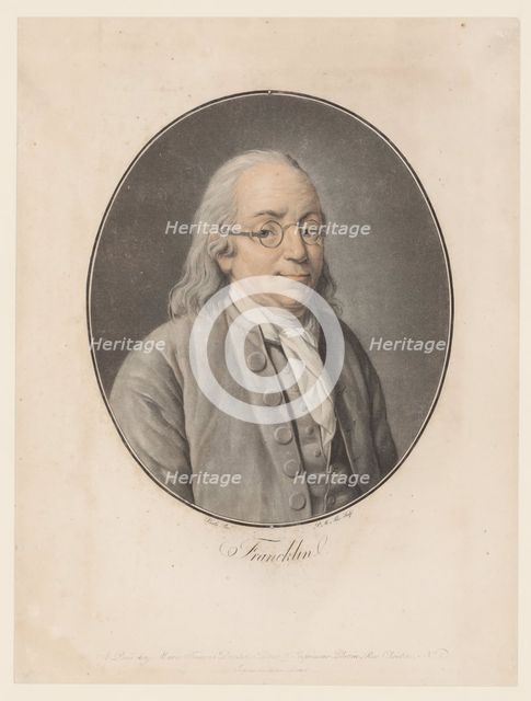 Portrait of Benjamin Franklin , 1793-1794.