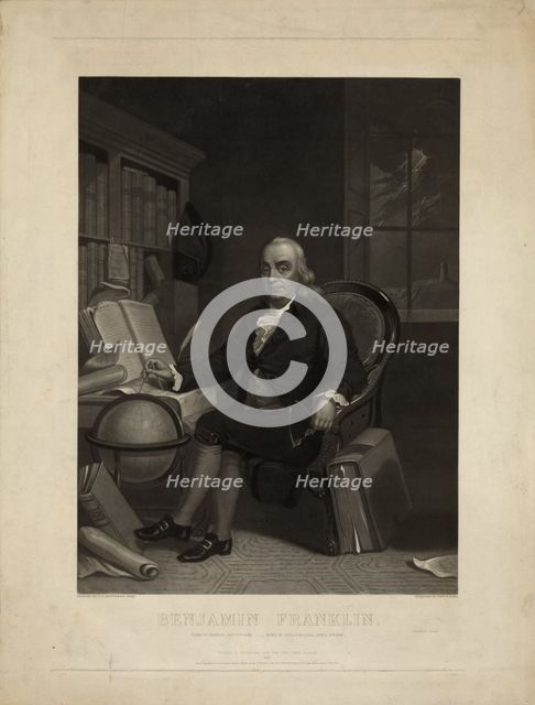 Portrait of Benjamin Franklin , 1847.