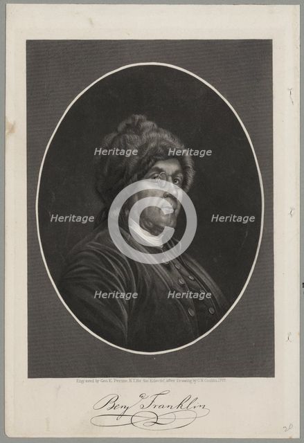 Portrait of Benjamin Franklin , 1870.