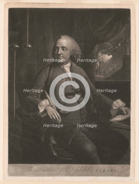 Portrait of Benjamin Franklin , Between 1763 and 1785.