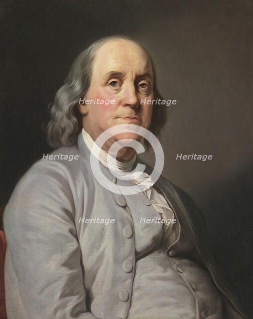 Portrait of Benjamin Franklin , c. 1780.