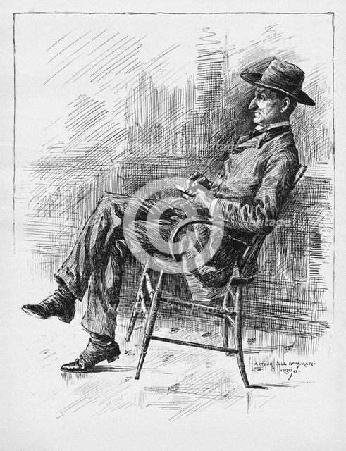 Portrait of Benjamin Peter Old Hutch Hutchinson, 1890. Artist: Goodman, Arthur Jule (?-1926)