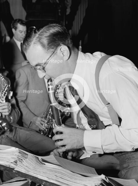 Portrait of Benny Goodman, 400 Restaurant, New York, N.Y., ca. July 1946. Creator: William Paul Gottlieb.