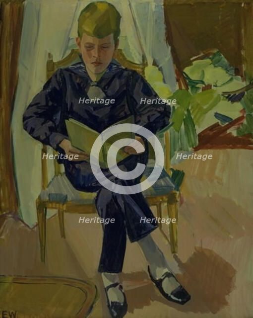 Portrait of Bent von Müllen as a Boy, 1894-1943. Creator: Edvard Weie.
