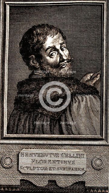 Portrait of Benvenuto Cellini (1500-1571), 1771. Creator: Collyer, Joseph (1748-1827).