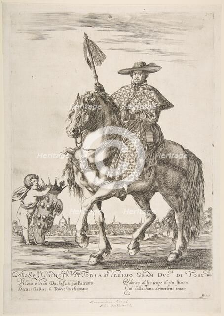 Portrait of Bernardino Ricci, 1637. Creator: Stefano della Bella.