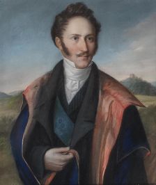 Portrait of Bernhard II, Duke of Saxe-Meiningen (1800-1882) , c. 1840. Creator: Bach, Johann Philipp (1752-1846)