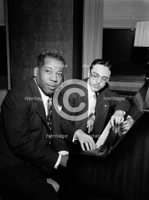 Portrait of Bernie Benjamin and George (George David) Weiss, New York, N.Y., ca. Apr. 1947. Creator: William Paul Gottlieb.