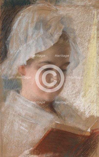 Portrait of Berta Edelfelt, study, 1880-1889. Creator: Albert Edelfelt.