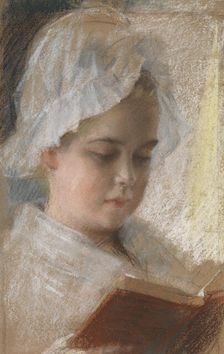 Portrait of Berta Edelfelt, study, 1880-1889. Creator: Albert Edelfelt
