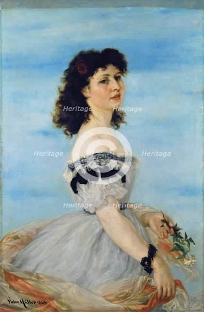 Portrait of Berta von Radowitz as a Young Girl, 1863. Creator: Victor Muller.
