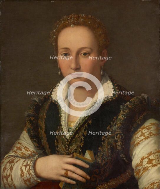 Portrait of Bianca Cappello (1548-1587), Grand Duchess of Tuscany, ca 1580-1585. Creator: Allori, Alessandro (1535-1607).