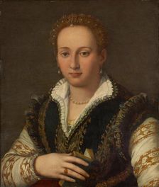 Portrait of Bianca Cappello (1548-1587), Grand Duchess of Tuscany, ca 1580-1585. Creator: Allori, Alessandro (1535-1607)