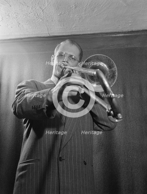 Portrait of Bill Harris, William P. Gottlieb's home (table tennis room), N.Y., ca. Apr. 1947. Creator: William Paul Gottlieb.