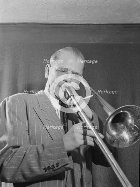 Portrait of Bill Harris, William P. Gottlieb's home (table tennis room), N.Y., ca. Apr. 1947. Creator: William Paul Gottlieb.
