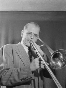 Portrait of Bill Harris, William P. Gottlieb's home (table tennis room), N.Y., ca. Apr. 1947. Creator: William Paul Gottlieb