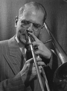 Portrait of Bill Harris, William P. Gottlieb's home (table tennis room), N.Y., ca. Apr. 1947. Creator: William Paul Gottlieb