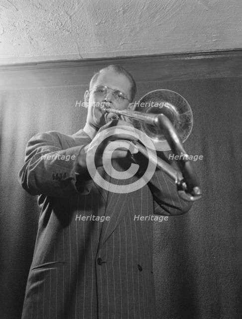 Portrait of Bill Harris, William P. Gottlieb's home (table tennis room), N.Y., ca. Apr. 1947. Creator: William Paul Gottlieb.