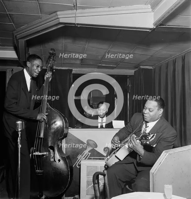 Portrait of Billy Taylor, Zutty Singleton, and Leonard Ware, New York, N.Y.(?), 1938. Creator: William Paul Gottlieb.