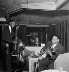 Portrait of Billy Taylor, Zutty Singleton, and Leonard Ware, New York, N.Y.(?), 1938. Creator: William Paul Gottlieb