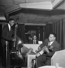 Portrait of Billy Taylor, Zutty Singleton, and Leonard Ware, New York, N.Y.(?), 1938. Creator: William Paul Gottlieb