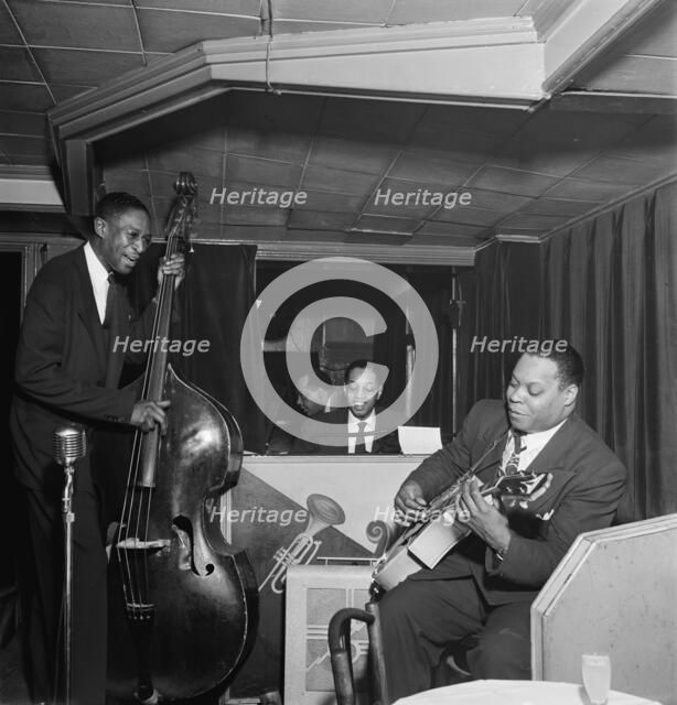 Portrait of Billy Taylor, Zutty Singleton, and Leonard Ware, New York, N.Y.(?), 1938. Creator: William Paul Gottlieb.