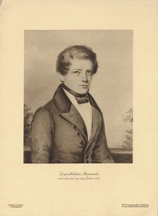 Portrait of Bismarck as a youth, probably from 1836, 1890. Creator: Anonymous