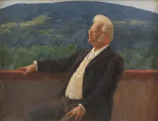 Portrait of Bjornstjerne Bjornson, 1900. Creator: Erik Werenskiold