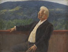 Portrait of Bjornstjerne Bjornson, 1900. Creator: Erik Werenskiold