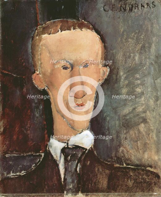 Portrait of Blaise Cendrars, 1917. Creator: Modigliani; Amedeo (1884-1920).