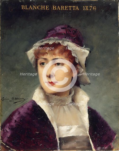 Portrait of Blanche Baretta (1855-1939), member of the Comédie-Française, 1883. Creator: Louise Abbema.
