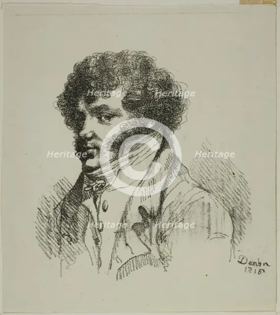 Portrait of Brunet, Printer, 1816. Creator: Vivant Denon.