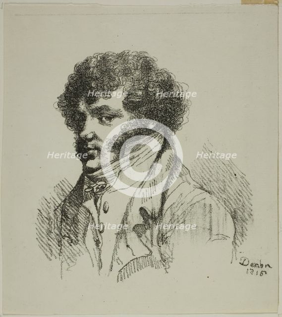 Portrait of Brunet, Printer, 1816. Creator: Vivant Denon.